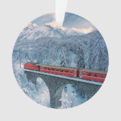 氷と雪 Red Bernina 表現 Train Switzerland | Red Bernina オーナメント (正面)