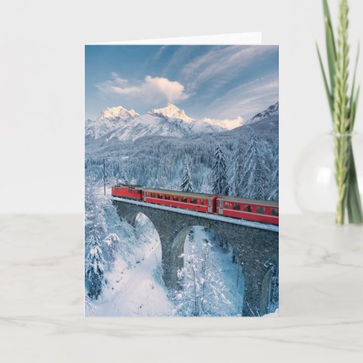 氷と雪 Red Bernina 表現 Train Switzerland | Red Bernina カード (正面)