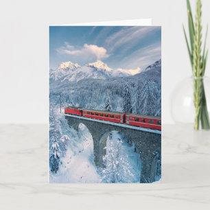 氷と雪 Red Bernina 表現 Train Switzerland Red Bernina カード