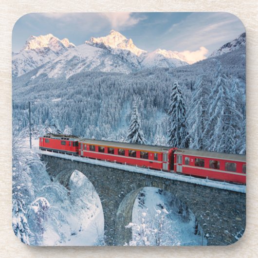 氷と雪 Red Bernina 表現 Train Switzerland | Red Bernina コースター (正面)