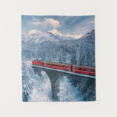 氷と雪 Red Bernina 表現 Train Switzerland | Red Bernina タペストリー (正面)