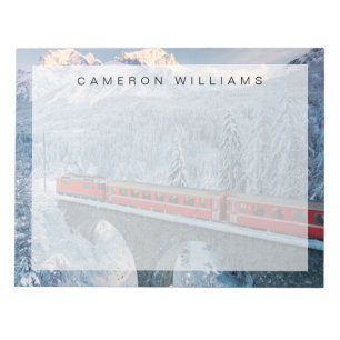 氷と雪 Red Bernina 表現 Train Switzerland Red Bernina ノートパッド