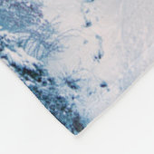 氷と雪 Red Bernina 表現 Train Switzerland | Red Bernina フリースブランケット (角)