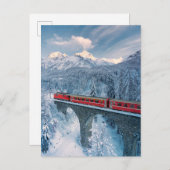 氷と雪 Red Bernina 表現 Train Switzerland | Red Bernina ポストカード (正面/裏面)