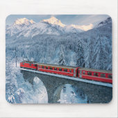 氷と雪 Red Bernina 表現 Train Switzerland | Red Bernina マウスパッド (正面)