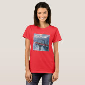 氷と雪 Red Bernina 表現 Train Switzerland | Red Bernina Tシャツ (正面フル)
