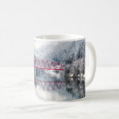 氷と雪 | Red Bridge in Winter, Japan コーヒーマグカップ (正面右)