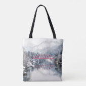 氷と雪 | Red Bridge in Winter, Japan トートバッグ (裏面)