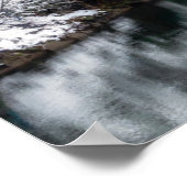 氷と雪 | Red Bridge in Winter, Japan ポスター (角)