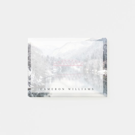 氷と雪 | Red Bridge in Winter, Japan ポストイット (正面)