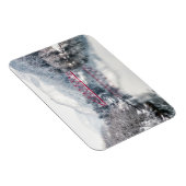 氷と雪 | Red Bridge in Winter, Japan マグネット (右側)