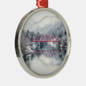 氷と雪 | Red Bridge in Winter, Japan メタルオーナメント (右)