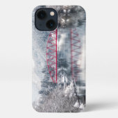 氷と雪 | Red Bridge in Winter, Japan iPhoneケース (裏面)