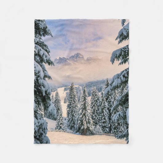 氷と雪 | Rosengarten，ドイツ フリースブランケット (正面)