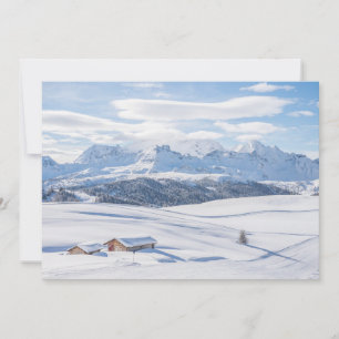 氷と雪 Snowscape European Alps,イタリア サンキューカード