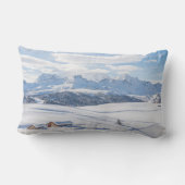 氷と雪 | Snowscape European Alps,イタリア ランバークッション (裏面)