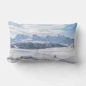 氷と雪 | Snowscape European Alps,イタリア ランバークッション (正面)