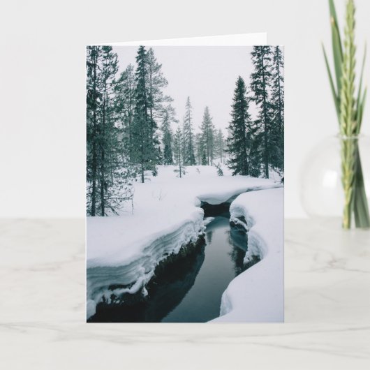 氷と雪 | Stream in a Snowy Winter Landscape カード (正面)