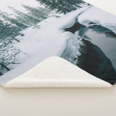 氷と雪 | Stream in a Snowy Winter Landscape シェルパブランケット (3/4)