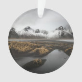氷と雪 | Vestrahorn Mountain，アイスランド オーナメント (正面)
