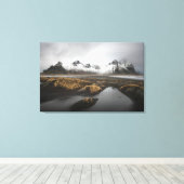 氷と雪 | Vestrahorn Mountain，アイスランド キャンバスプリント (インサイチュ (ウッドフロア))