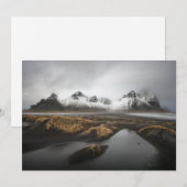 氷と雪 | Vestrahorn Mountain，アイスランド サンキューカード (正面/裏面)