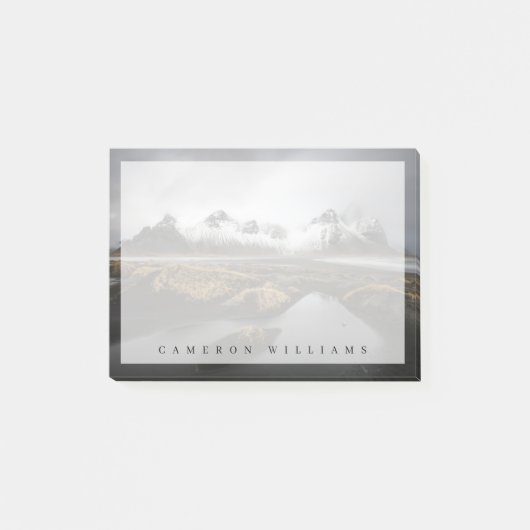 氷と雪 | Vestrahorn Mountain，アイスランド ポストイット (正面)