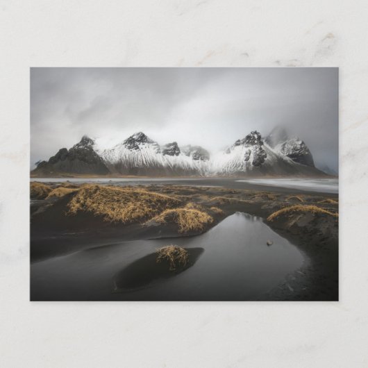 氷と雪 | Vestrahorn Mountain,アイスランド ポストカード (正面)