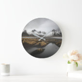 氷と雪 | Vestrahorn Mountain,アイスランド ラージ壁時計 (ホーム)