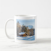 氷と雪 | Winter Log Cabin Swiss Alps コーヒーマグカップ (左)