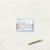 氷と雪 | Winter Log Cabin Swiss Alps ポストイット (デスク上)