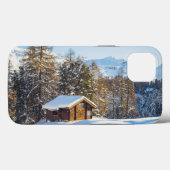 氷と雪 | Winter Log Cabin Swiss Alps Case-Mate iPhoneケース (裏面 (横))
