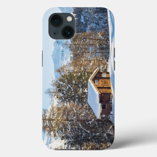 氷と雪 | Winter Log Cabin Swiss Alps Case-Mate iPhoneケース (裏面)