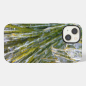 氷に覆われた松の葉 冬のボタニカル iPhoneケース (裏面横)