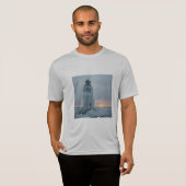 氷に覆われた海岸の灯台 Tシャツ (正面フル)