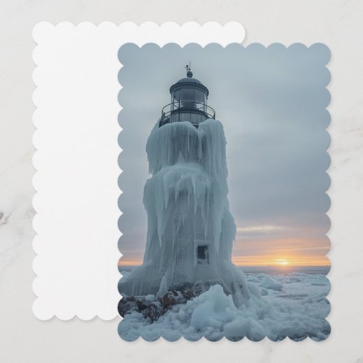 氷に覆われた灯台 シーズンカード (正面/裏面)