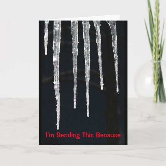 氷のようなクリス来マスは カード (正面)