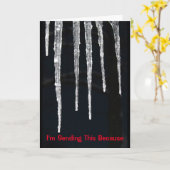 氷のようなクリス来マスは カード (黄色い花)