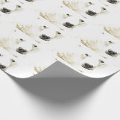 氷のようなシロクマの視線 ラッピングペーパー (角)