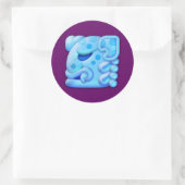 氷のようなマヤの動物頭部 ラウンドシール (バッグ)