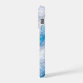 氷のような冬の世界 大理石 シルバーべイン入り iPhoneケース (左側面)