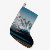 氷のような山の景色 スモールクリスマスストッキング (正面 (吊り時))