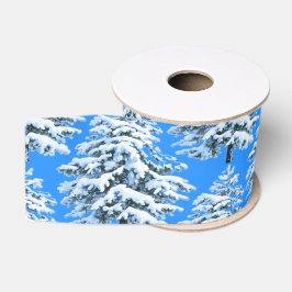 氷のような木の夢 雪の森 グログランリボン