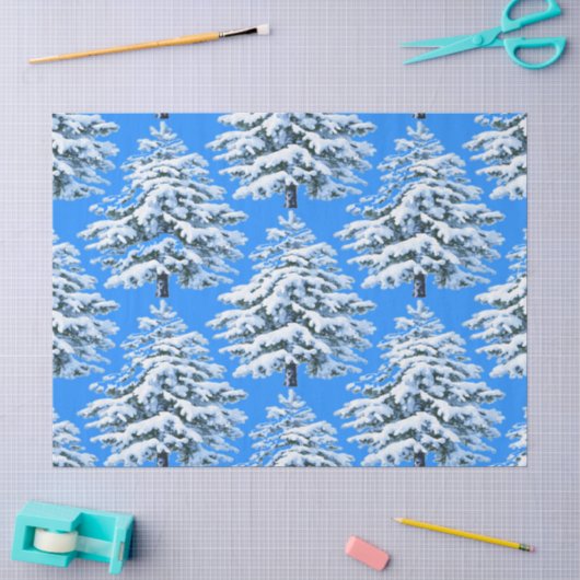 氷のような木の夢　雪の森 薄葉紙 (クラフト)