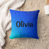 氷のような濃い青 クッション (ブランケット)