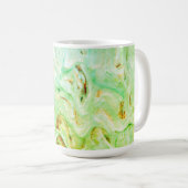 氷のような緑の渦巻き コーヒーマグカップ (正面右)