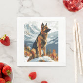 氷のような輝きを持つドイツの羊飼い スタンダードランチョンナプキン (インサイチュ)