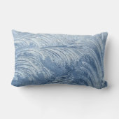 氷のような青いフロストクリスマス装飾用クッション ランバークッション (裏面)