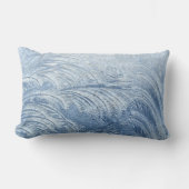 氷のような青いフロストクリスマス装飾用クッション ランバークッション (正面)