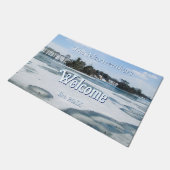 氷のイギリスの湖パーソナライズされた- ドアマット (アングル)